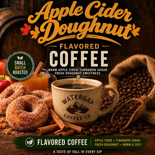 Apple Cider Doughnut flavored coffee – Water Gap Coffee
